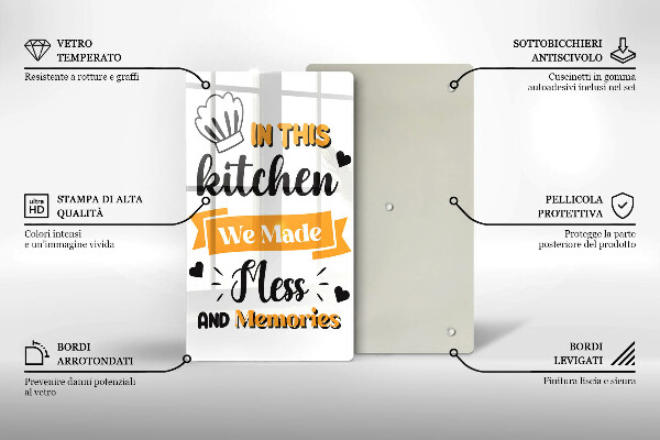 Steklena podloga za rezanje In this kitchen we made mess and memories