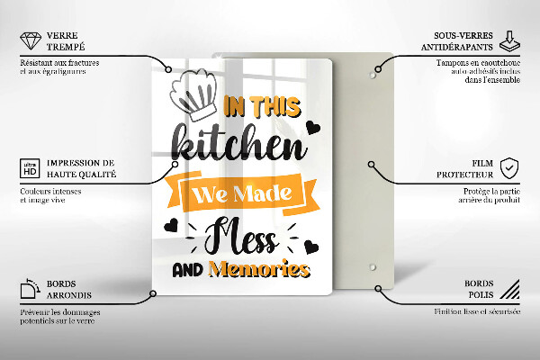 Steklena podloga za rezanje In this kitchen we made mess and memories