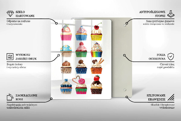 Steklena podloga za rezanje Ilustracija kolačkov