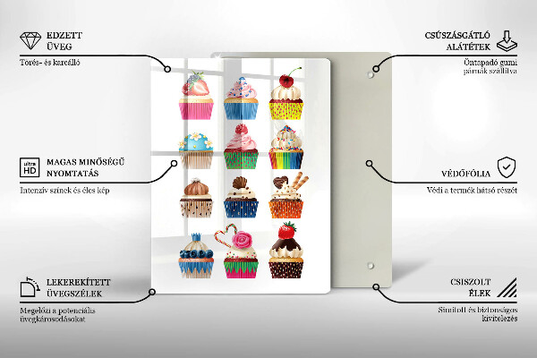 Steklena podloga za rezanje Ilustracija kolačkov