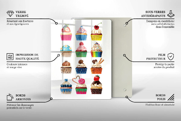 Steklena podloga za rezanje Ilustracija kolačkov