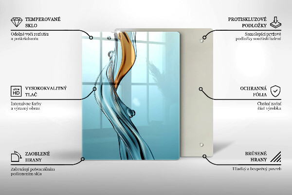 Steklena podloga za rezanje Vodni curek