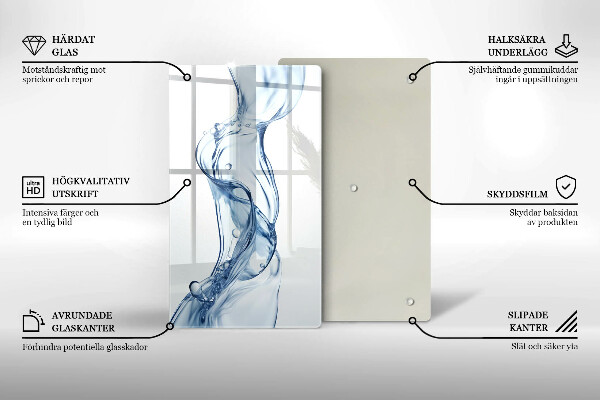 Steklena podloga za rezanje Čisto vodo