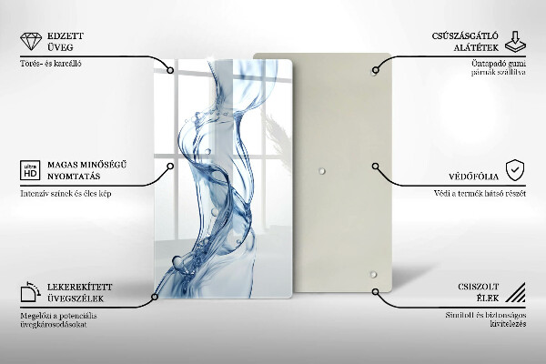 Steklena podloga za rezanje Čisto vodo