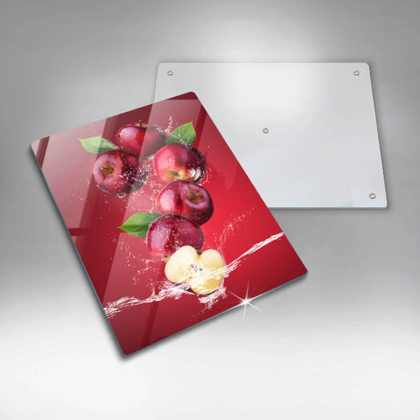 Steklena podloga za rezanje Sočna jabolka v vodi