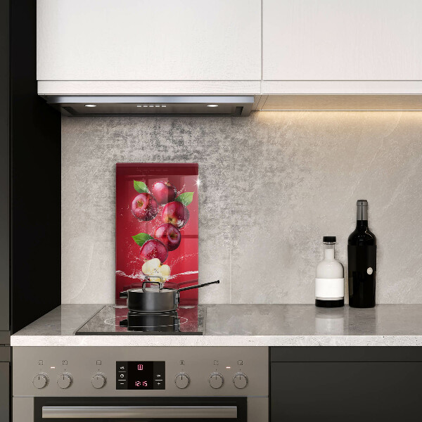 Steklena podloga za rezanje Sočna jabolka v vodi