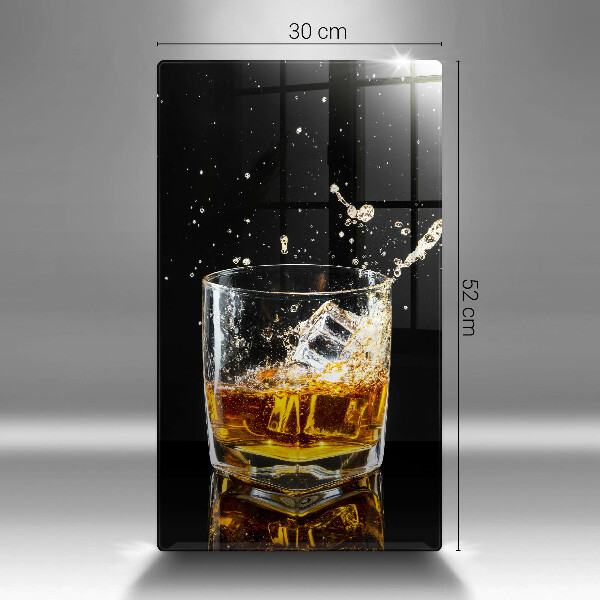 Steklena podloga za rezanje Kozarec viskija