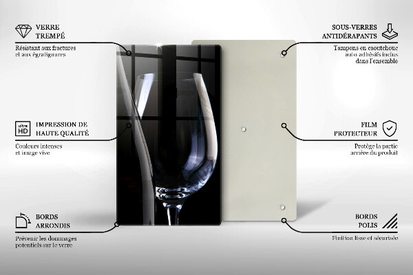 Steklena podloga za rezanje Steklenica in steklenica