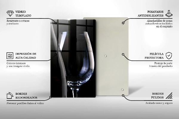 Steklena podloga za rezanje Steklenica in steklenica