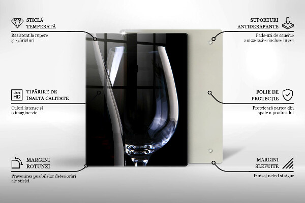 Steklena podloga za rezanje Steklenica in steklenica