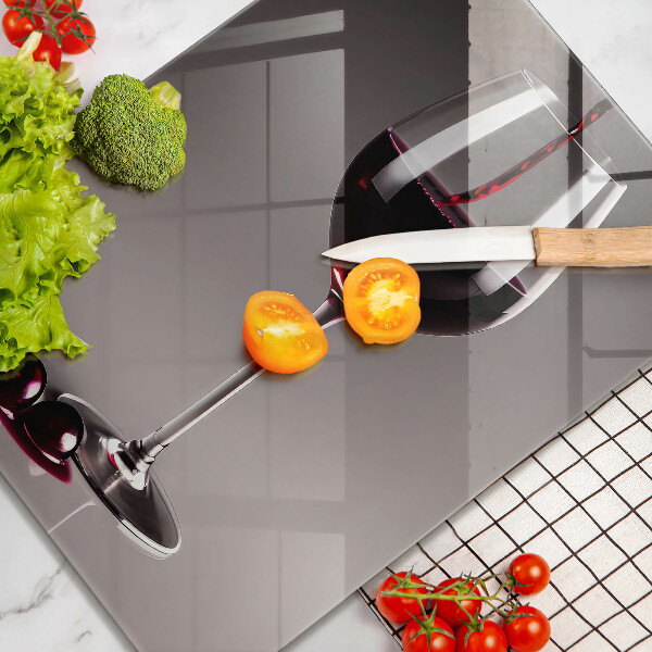 Steklena podloga za rezanje Kozarec in grozdje