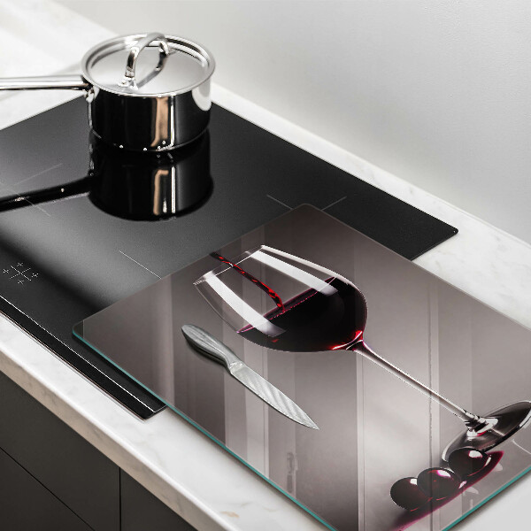 Steklena podloga za rezanje Kozarec in grozdje