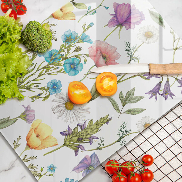 Steklena podloga za rezanje Ilustracija rož