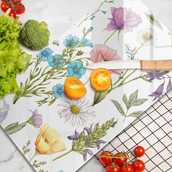 Steklena podloga za rezanje Ilustracija rož