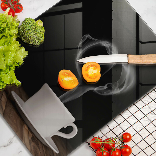 Steklena podloga za rezanje Kavna skodelica srce