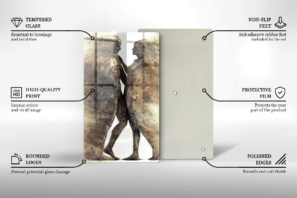 Steklena podloga za rezanje Telesa zaljubljenih ljudi