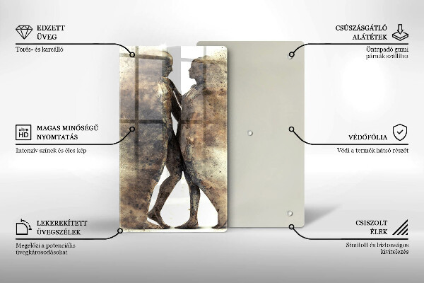 Steklena podloga za rezanje Telesa zaljubljenih ljudi