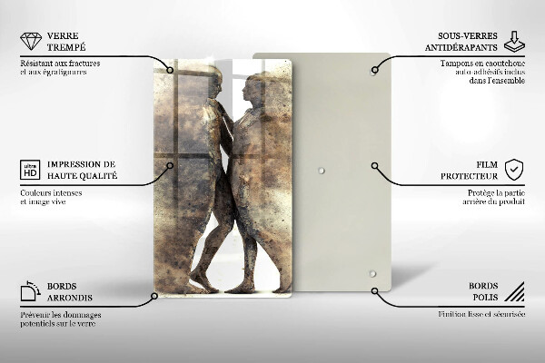 Steklena podloga za rezanje Telesa zaljubljenih ljudi