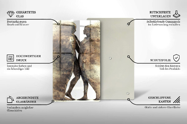 Steklena podloga za rezanje Telesa zaljubljenih ljudi