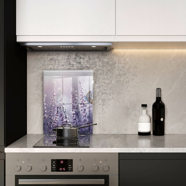 Steklena podloga za rezanje Divje rože in metulj