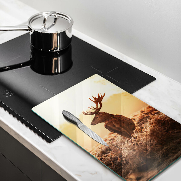 Steklena podloga za rezanje Jeleni na polju