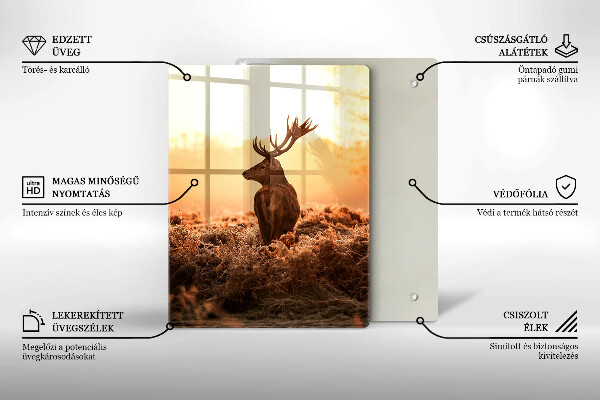 Steklena podloga za rezanje Jeleni na polju