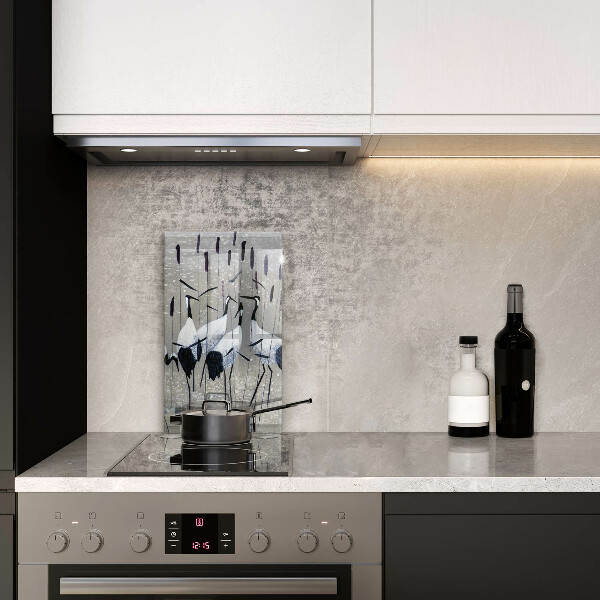 Steklena podloga za rezanje Japonski žerjavi