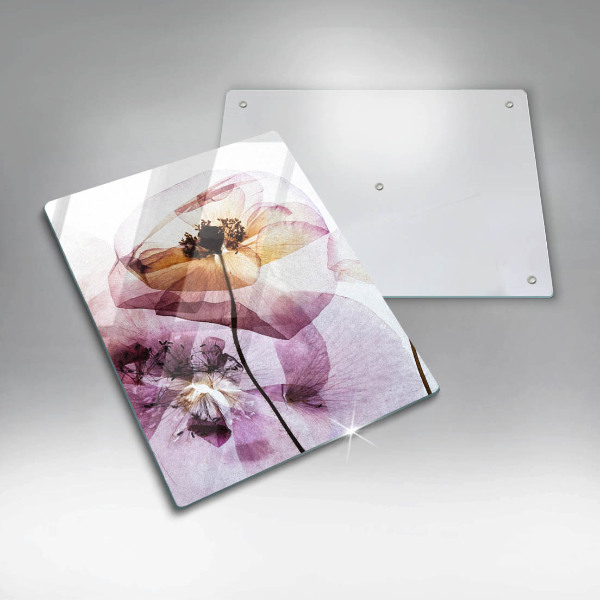 Steklena podloga za rezanje Nežni cvetovi
