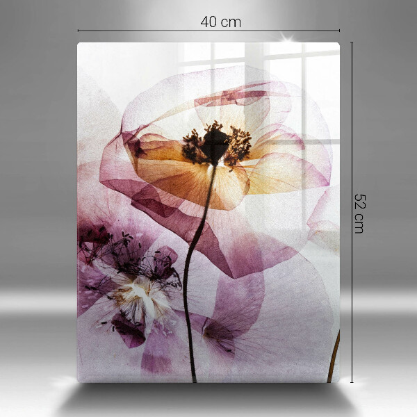 Steklena podloga za rezanje Nežni cvetovi