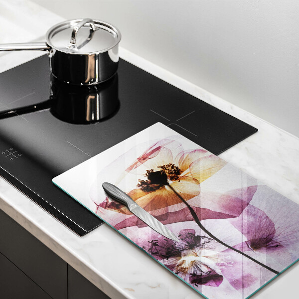 Steklena podloga za rezanje Nežni cvetovi