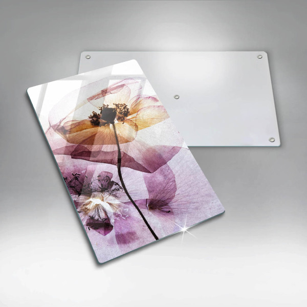 Steklena podloga za rezanje Nežni cvetovi