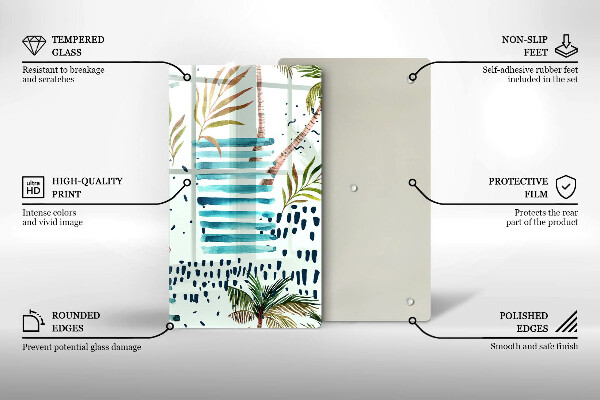 Steklena podloga za rezanje Praznične ilustracije