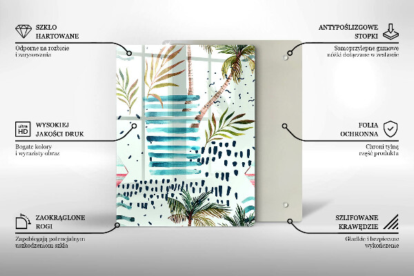 Steklena podloga za rezanje Praznične ilustracije