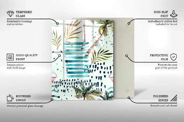 Steklena podloga za rezanje Praznične ilustracije