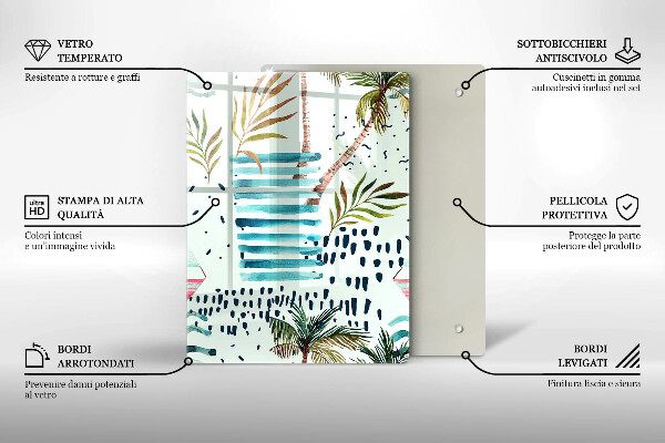 Steklena podloga za rezanje Praznične ilustracije