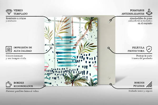 Steklena podloga za rezanje Praznične ilustracije