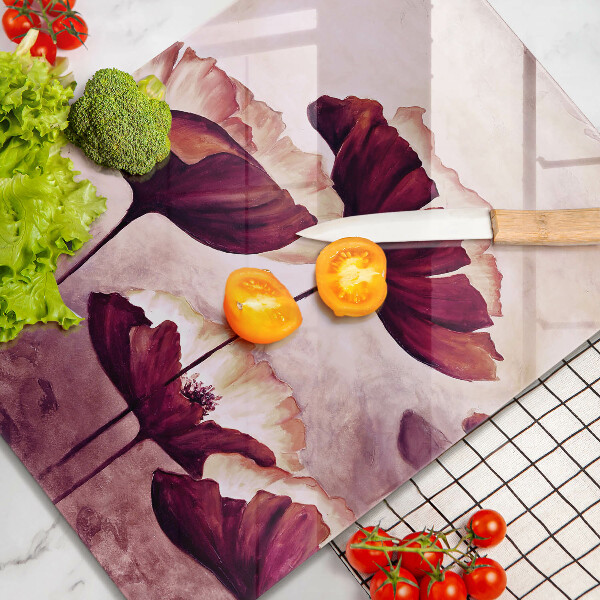 Steklena podloga za rezanje Slikanje rož