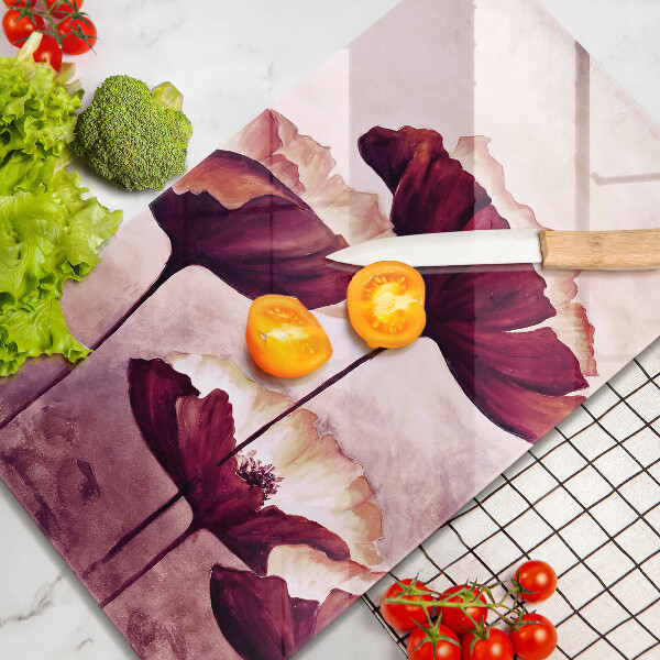 Steklena podloga za rezanje Slikanje rož