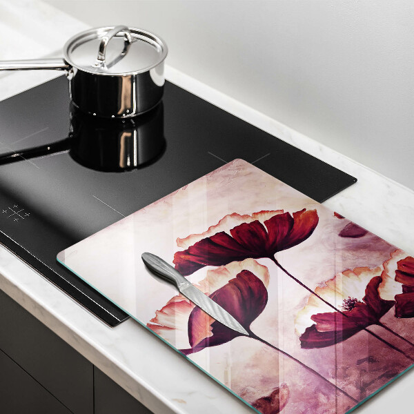 Steklena podloga za rezanje Slikanje rož