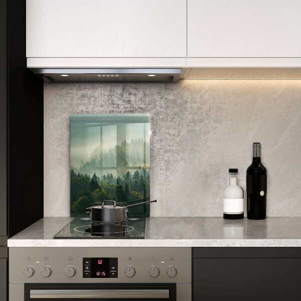 Steklena podloga za rezanje Krajinski pogled na gozd