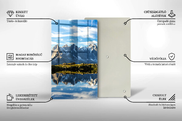 Steklena podloga za rezanje Gorska pokrajina