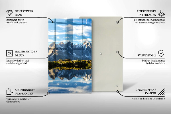 Steklena podloga za rezanje Gorska pokrajina