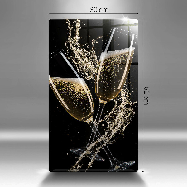 Steklena podloga za rezanje Kozarci za šampanjec