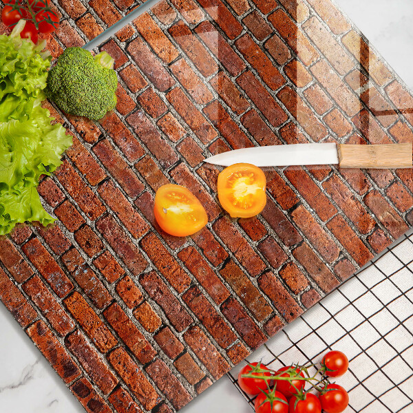 Steklena podloga za rezanje Stena iz opečne stene