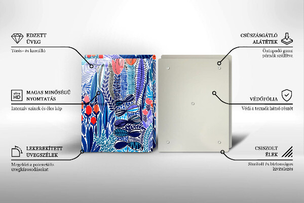 Steklena podloga za rezanje Pobarvan travnik