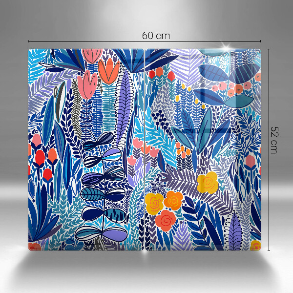 Steklena podloga za rezanje Pobarvan travnik