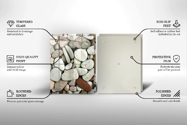 Steklena podloga za rezanje Ozadje majhnih kamnov