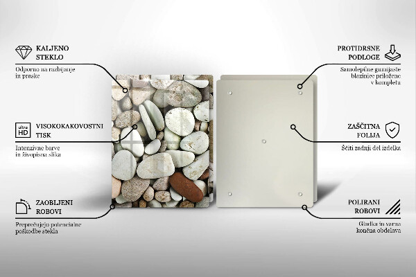 Steklena podloga za rezanje Ozadje majhnih kamnov