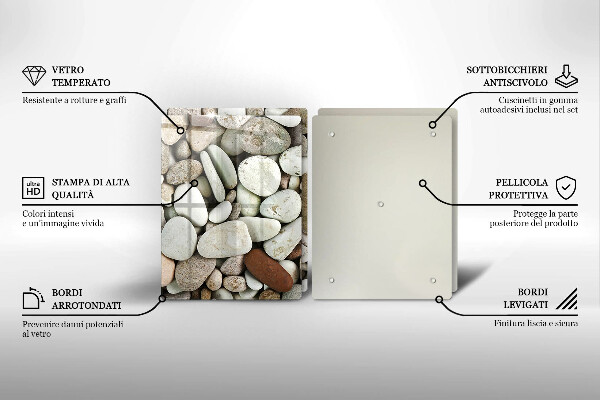 Steklena podloga za rezanje Ozadje majhnih kamnov