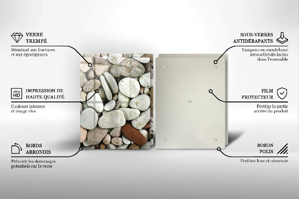 Steklena podloga za rezanje Ozadje majhnih kamnov